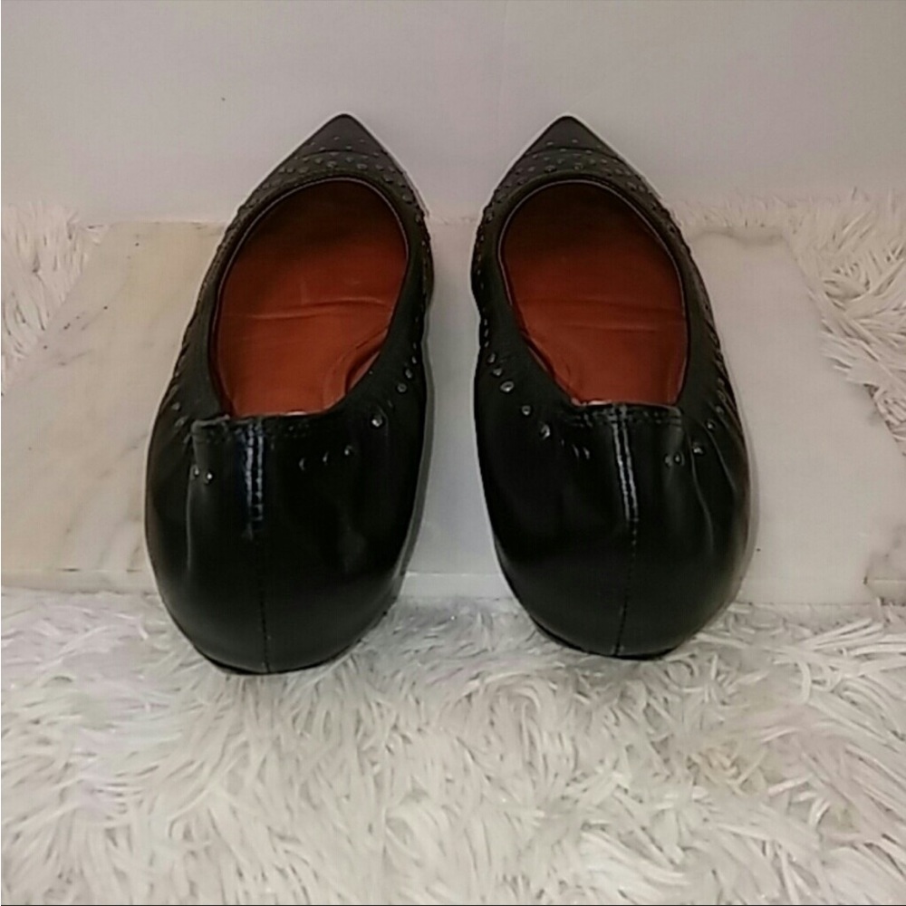Lanvin Studded Leather Point Toe Flats - Picture 6 of 11
